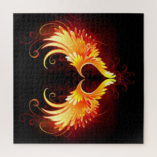 Angel Fire Heart met Wings Legpuzzel (Verticaal)