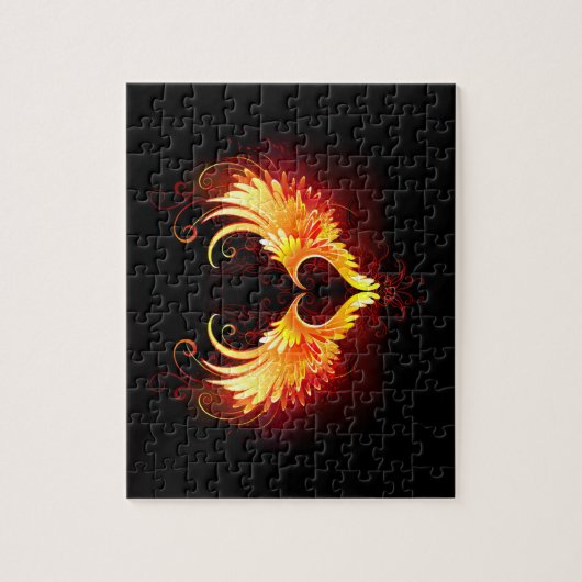 Angel Fire Heart met Wings Legpuzzel (Verticaal)