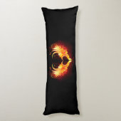 Angel Fire Heart met Wings Lichaamskussen (Achterkant (Verticaal))