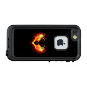 Angel Fire Heart met Wings LifeProof iPhone Hoesje (Achterkant (horizontaal))