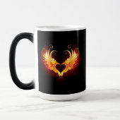 Angel Fire Heart met Wings Magische Mok (Links)