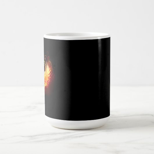 Angel Fire Heart met Wings Magische Mok (Midden)