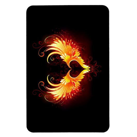Angel Fire Heart met Wings Magneet (Verticaal)