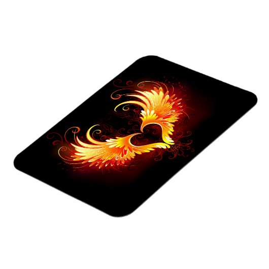 Angel Fire Heart met Wings Magneet (Linkerzijde)