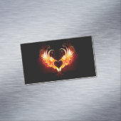 Angel Fire Heart met Wings Magnetisch Visitekaartje (Voorbeeld)