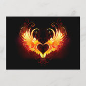 Angel Fire Heart met Wings Menu (Voorkant)