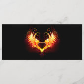 Angel Fire Heart met Wings Menu (Voorkant)