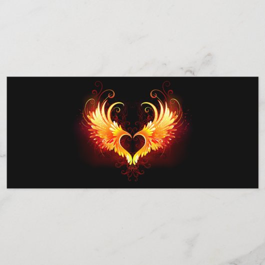 Angel Fire Heart met Wings Menu (Voorkant)