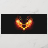 Angel Fire Heart met Wings Menu (Voorkant)