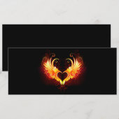 Angel Fire Heart met Wings Menu (Voorkant / Achterkant)