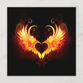 Angel Fire Heart met Wings Menu (Voorkant)