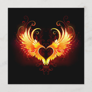 Angel Fire Heart met Wings Menu