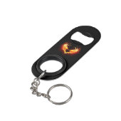 Angel Fire Heart met Wings Mini Flessenopener (Achterkant Gekanteld)
