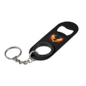 Angel Fire Heart met Wings Mini Flessenopener (Voorkant Gekanteld)