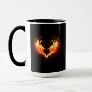 Angel Fire Heart met Wings Mok