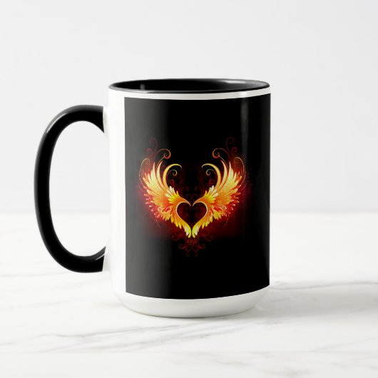 Angel Fire Heart met Wings Mok (Links)