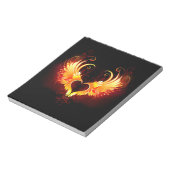 Angel Fire Heart met Wings Notitieblok (Linkerzijde)