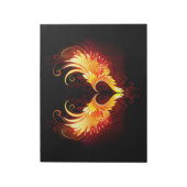 Angel Fire Heart met Wings Notitieblok (Linkerzijde)