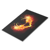 Angel Fire Heart met Wings Notitieblok (Schuin)