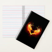 Angel Fire Heart met Wings Notitieboek (Binnen)