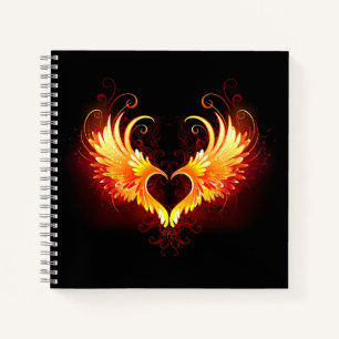 Angel Fire Heart met Wings Notitieboek