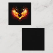 Angel Fire Heart met Wings Notitiekaartje (Voorkant / Achterkant)
