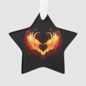 Angel Fire Heart met Wings Ornament (achterkant)