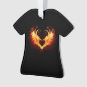 Angel Fire Heart met Wings Ornament (voorkant)