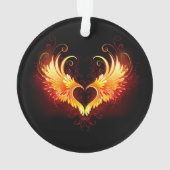 Angel Fire Heart met Wings Ornament (achterkant)