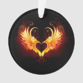 Angel Fire Heart met Wings Ornament (voorkant)