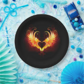 Angel Fire Heart met Wings Papieren Bordje (Feest)