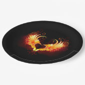 Angel Fire Heart met Wings Papieren Bordje (Gekanteld)