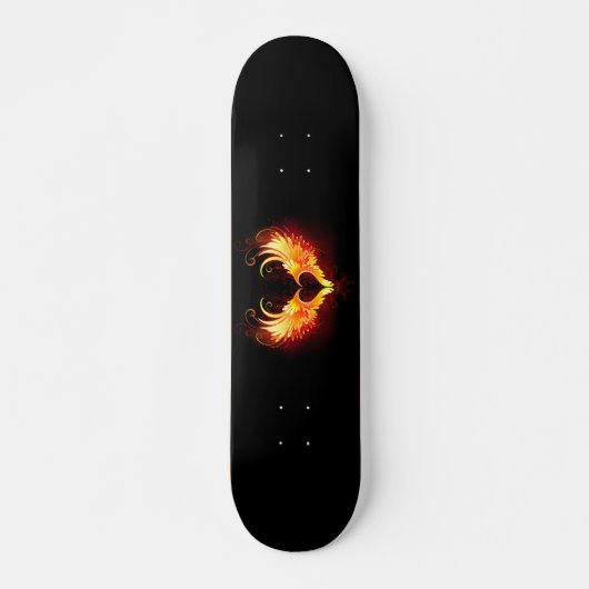 Angel Fire Heart met Wings Persoonlijk Skateboard (Voorkant)