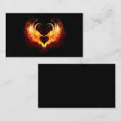 Angel Fire Heart met Wings Plaatskaartje (Voorkant / Achterkant)