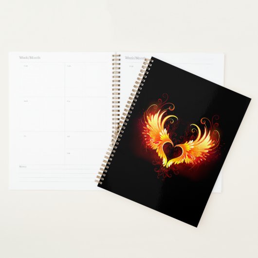 Angel Fire Heart met Wings Planner (Display)