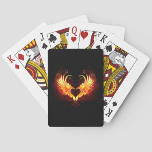 Angel Fire Heart met Wings Pokerkaarten