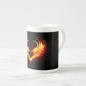 Angel Fire Heart met Wings Porselein Kop (Voorkant rechts)