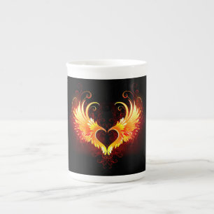 Angel Fire Heart met Wings Porselein Kop