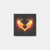 Angel Fire Heart met Wings Post-it® Notes (Voorkant)