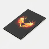 Angel Fire Heart met Wings Post-it® Notes (Schuin)