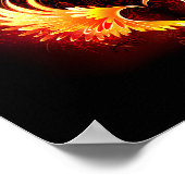 Angel Fire Heart met Wings Poster (Hoek)