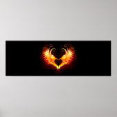 Angel Fire Heart met Wings Poster (Voorkant)