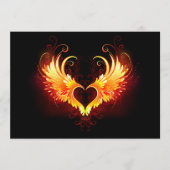 Angel Fire Heart met Wings Programmakaart (Voorkant)
