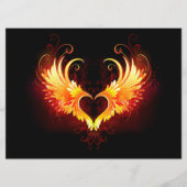 Angel Fire Heart met Wings Programmakaart (Voorkant)
