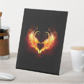 Angel Fire Heart met Wings Reclamebord Met Voetstuk (Insitu)