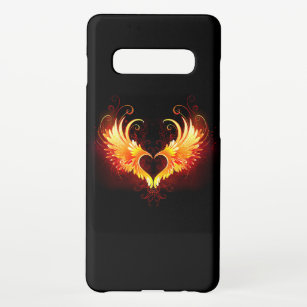 Angel Fire Heart met Wings Samsung Galaxy S10+ Hoesje