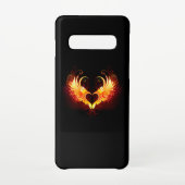 Angel Fire Heart met Wings Samsung Galaxy Hoesje (Achterkant)