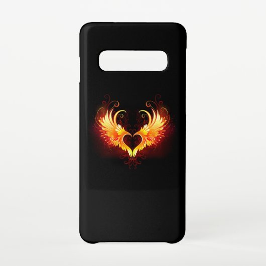 Angel Fire Heart met Wings Samsung Galaxy Hoesje (Achterkant)