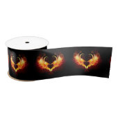Angel Fire Heart met Wings Satijnen Lint (Spoel)