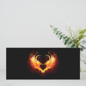 Angel Fire Heart met Wings Save The Date (Staand voorkant)